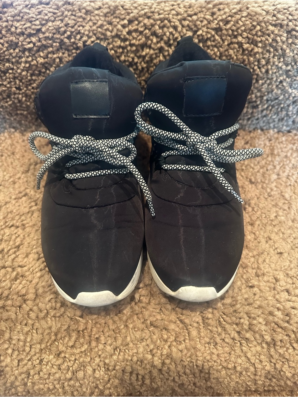 Black Sneakers with White Accent Laces
